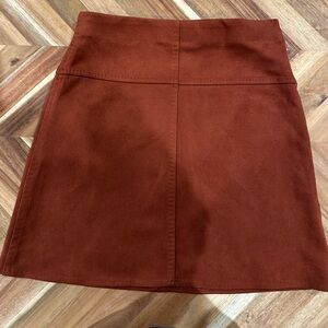 Max Studio Rust Suede Skirt